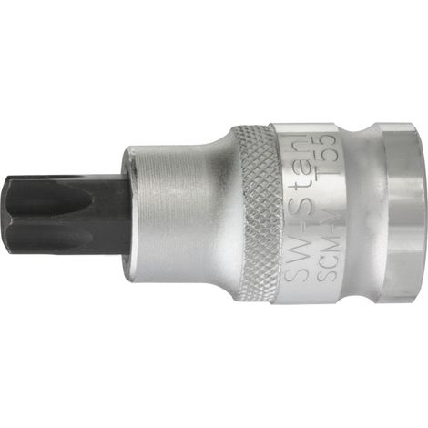 Embout de tournevis SW-Stahl 05247SB, 1/2 I profil en T I T55 x 53 mm I embout de tournevis pour insert hexagonal Torx I