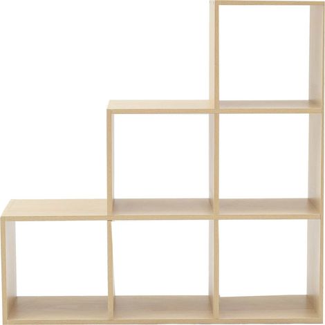 Rebecca Mobili Libreria Scaffale A Scala Moderno 6 Scomparti 97,5x97,5x29 (1/5)