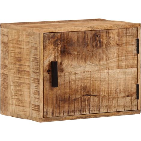Mesita de noche de pared madera maciza de acacia 40x30x25 cm