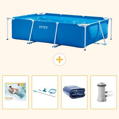 Intex Piscine Tubulaire Rectangulaire - 300x200x75 cm - 5-pièces S134 (1/5)