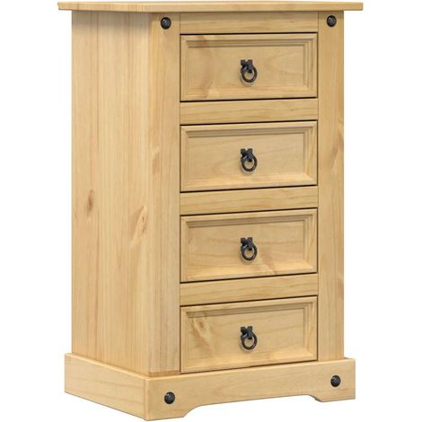 Table de chevet Cabinet de chevet Table de nuit Corona 53x39x84 cm bois de pin massif (1/5)