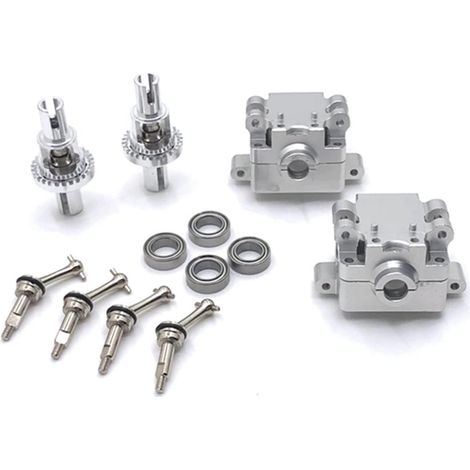 pas à pas Boîte de vitesses de différentielle métallique et arbre d'entraînement Cvd Ensemble for WLToys 284131 K969 K989 K999 P929 1/28 RC Pièces de mise à niveau de voiture Pour routeur de to (1/5)