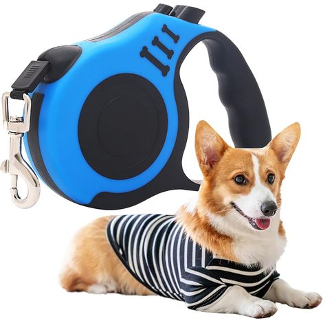 Laisse Chien Enrouleur,Laisse Rétractable pour Chien de 5 Mètres,Laisse Chien Rétractable avec Poignée,pour Chiens de Petite et Moyenne Taille jusqu'à 15kg,pour la Formation et la Marche (1/5)