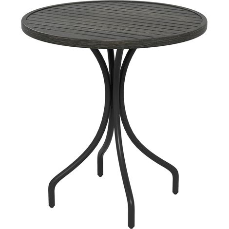 66cm Galvanised Steel Garden Table - Grey (1/5)