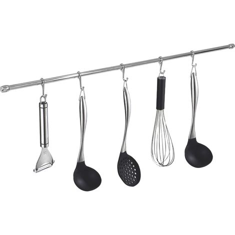 KIT TUBO SOTTOPENSILE PORTAMESTOLI CON ACCESSORI Ø mm. 16x1000 Cromo Lucido