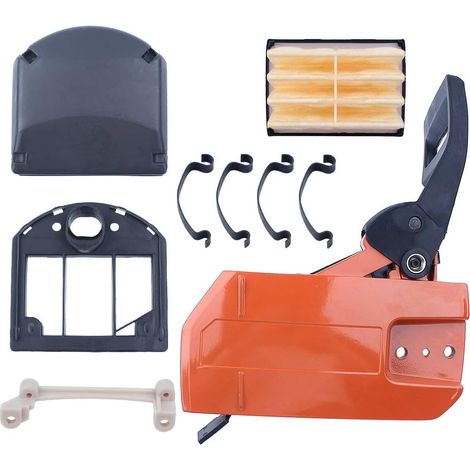 Kit de pièces détachées pour tronçonneuse Husqvarna 268 272 : frein, chaîne, embrayage, couvercle, poignée, filtre à air, support et clip (1/5)