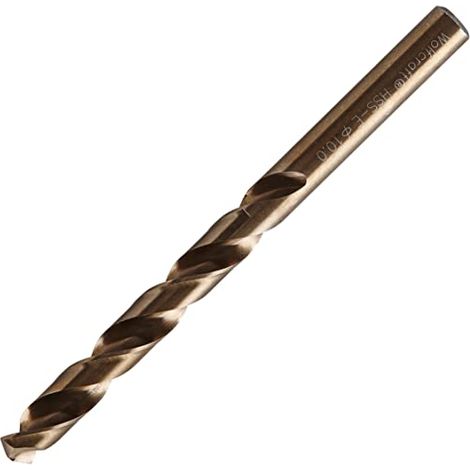 wolfcraft Punta per metallo HSS rivestita di cobalto, rettificata, Ø 10 mm I 7464010 I Per forare materiali particolarmente duri e resistenti (1/4)