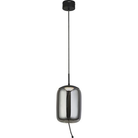 Searchlight Lisbon 1 LED-Anhänger, Schwarz und Rauchglas 2700K (1/3)