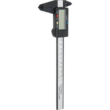 Pied à coulisse numérique électronique avec écran LCD, 150 mm (6 pouces), conversion pouces/millimètres, PA66, noir (1/5)