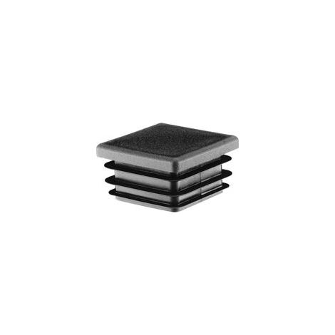 Bouchon pour Tuyau Carr 60x60 mm, 10 pices, Noir (RAL 9005) Capuchon, 6x6 cm