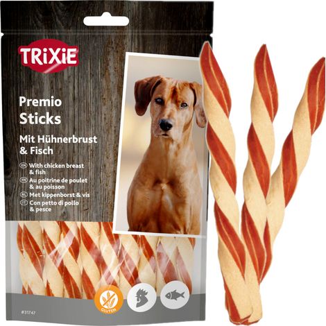 Hundeleckerli Hühnchen- und Fischstäbchen Trixie PREMIO 80g
