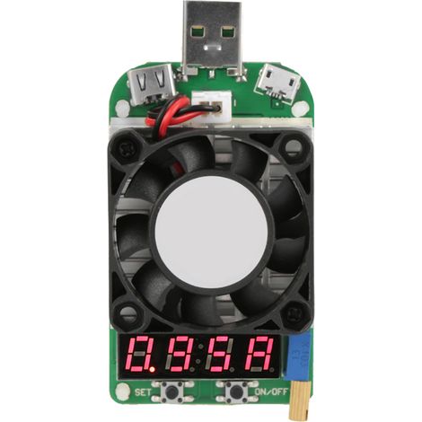 LD25 USB elektronisches Lastmessgerät mit Digitalanzeige, Batterietestgerät, einstellbarer Widerstand, Spannungs- und Strommessgerät (1/5)
