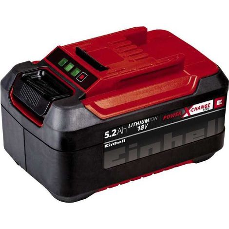 Originale Einhell 18V batteria 5,2Ah Power X-Change Plus (18 V, 5.2 Ah, 1260 W, senza caricabatteria)