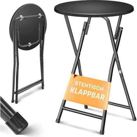 KESSER® Tavolo alto pieghevole, outdoor - Ø 60 cm, set 1, Nero (1/5)