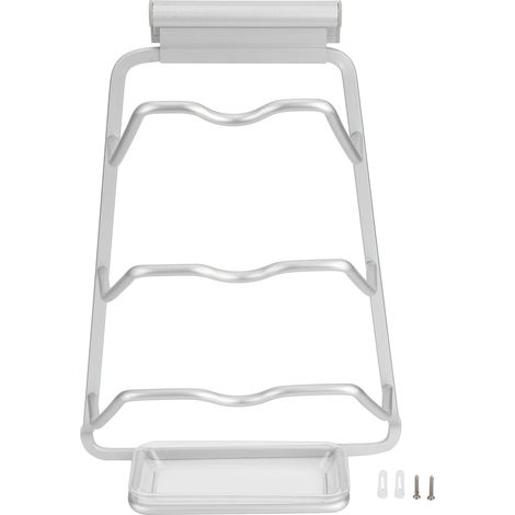 Support Casseroles Et Planches À Découper - Rangement Mural 3 Niveaux En Aluminium Avec Bac Égouttoir - Pour Cuisine (1/5)