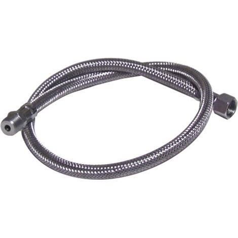 Flexible fioul M3/8" x F3/8" droit (lot de 2) – Raccord mâle fixe et femelle tournant – Longueur 750mm – Diamètre 8mm (1/2)