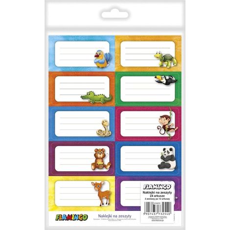 Pegatinas para cuadernos de 38x75 mm
