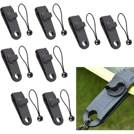 Close Clips, 8 Set Tarp Clips, Tent Clips, Tarp Clip Set, Tarp Awning Clips, Plastic Tent Clips (1/4)