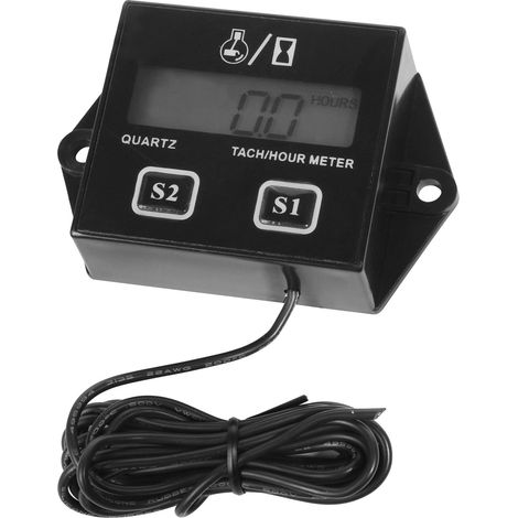 Tachymètre numérique universel, capteur étanche et fonctionnement inductif, compatible avec les petits moteurs, les VTT, les moteurs marins, les équipements de jardinage, les UTV et les motoneiges.