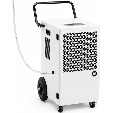 Déshumidificateur d'Air Électrique 120 L/ Jour avec Pompe Adapté Jusqu'à 300 m² / 600 m³ Minuterie 24h Drainage Jusqu'à 5 m Idéal Pour Sous-Sols Garages Buanderies Salles de Bain (1/5)