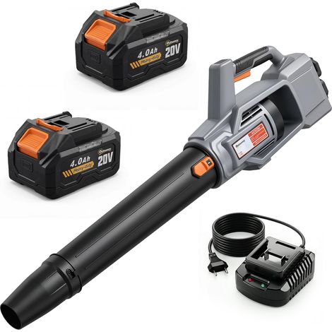 Souffleur de feuilles sans fil 36 V, 2 batteries de 4000 mAh, chargeur inclus, modèle léger. produit de qualité avec garantie satisfait ou remboursé