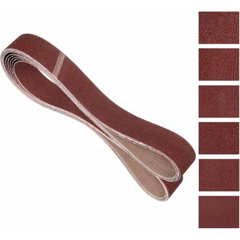 6 Pcs Bandes Abrasives 50mm x 1829mm Papier Abrasif Ponceuse À Bande (1/5)