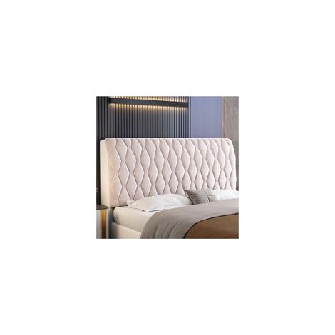 Housses de tête de lit en pour lit, Protection complète Anti-poussière, Housse de tête de lit Double, Beige, 160 cm