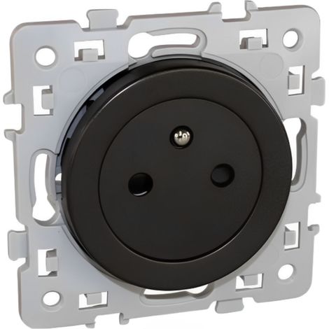 60339 Eur'ohm Square Prise De Courant 2p+t Affleurante Anthracite (1/4)