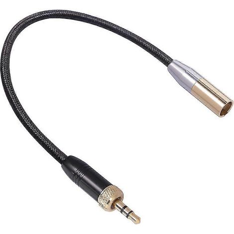 Câble adaptateur 3,5 mm mâle vers mini XLR 3 broches pour microphone audio d'appareil photo reflex. (1/5)