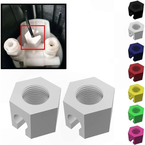 Écrous de rechange blancs pour SodaStream Crystal 1.0 et 2.0, pièces de fixation compatibles, lot de remplacement (1/4)