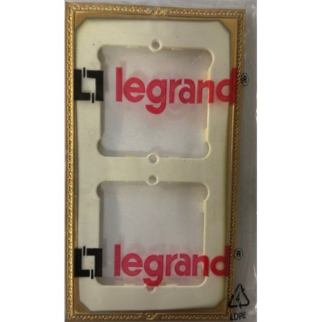 Legrand Chambord 087251 Placca doppia in stile oro Luigi XV