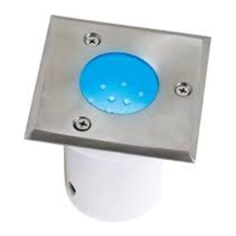 Spot LED étanche carré bleu 1.2W IP67 (1/2)