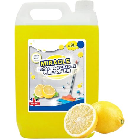 1 x 2.5 Litre Concentrated Lemon Floor Cleaner Ideal For All Surfaces