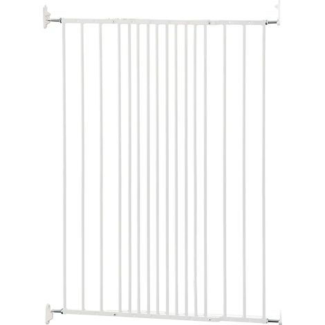 Safetots Extra Tall Screw Fitted Baby Stair Gate, 62.5cm - 106.8cm, White, 103.5cm in Height
