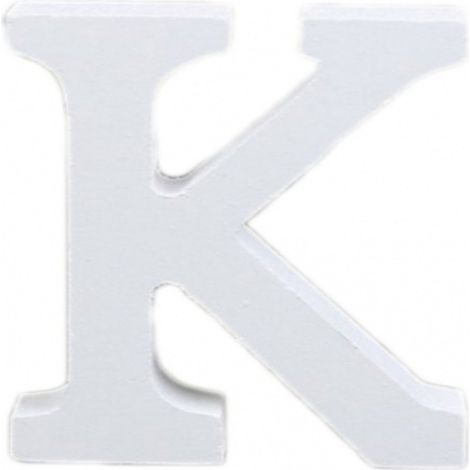 TRADE SHOP - Lettere Alfabeto Lettera K In Legno Bianco H 11 Cm Decorazione Arredo Wedding -