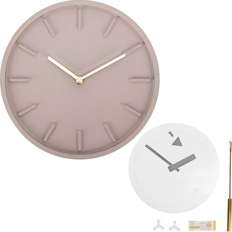 Horloge Murale Béton Style Nordique - Design Minimaliste avec Texture Unique et Échelle 3D pour Décor d'Intérieur (1/5)