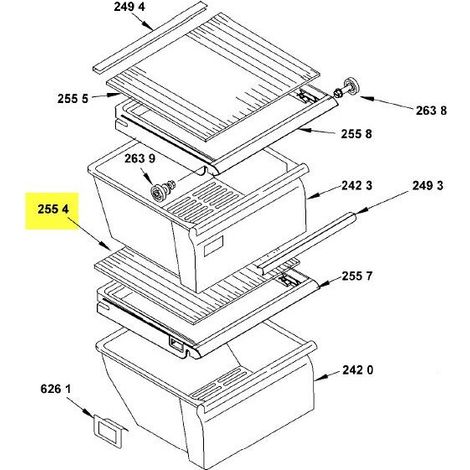 Whirlpool - vitre bac à légumes - 481245088095 - 8058331112277