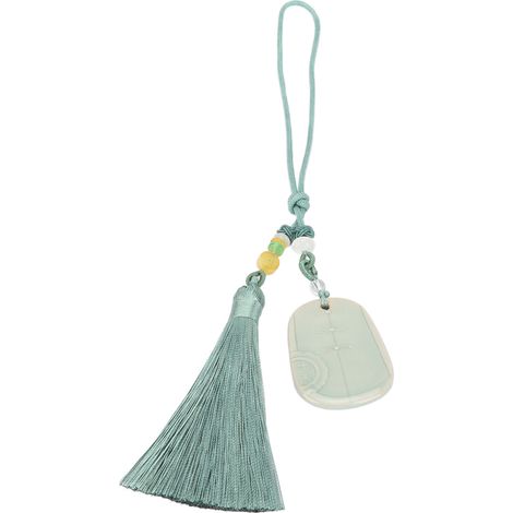Porte-bonheur voiture en porcelaine délicate, pendentif rétroviseur avec perles en céramique, décoratif pour sac ou rideau, modèle SY-GCL-020 (1/5)