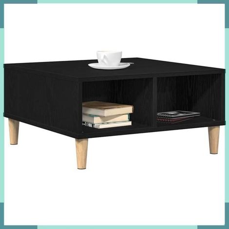 Table basse - 862586 - Chêne noir - Bois d'ingénierie - 60 x 60 x 30 cm (1/5)