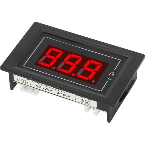 Strommessgerät, 1-phasig, 2-adrig, Stromprüfer, Amperemeter, Wechselstrom 220 V, 0–100 A (1/5)