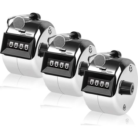 Compteur manuel métal à clic, compteur 4 chiffres pour comptage de personnes, golf, tricot. (1/5)