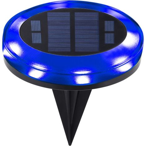 Wasserdichte Solar-Bodenleuchte mit 12 LEDs, für Garten und Rasen, Blau (1/5)