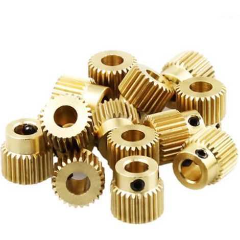 12 piezas de engranajes de extrusión de la serie Mk7 MK8, 26 dientes, engranaje de transmisión de latón, engranaje de alimentación para Anet A8