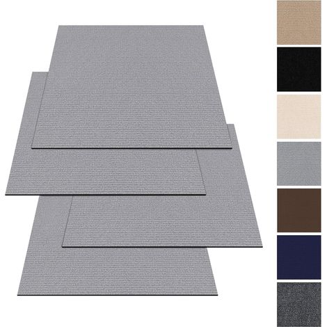 Dalles de moquette autocollantes pour moquette (gris clair, 50 x 50 cm) (1/5)