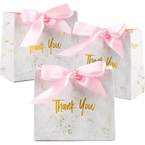 Set of 20 Creative Paper Thank You Gift Bags (11.5 x 4.5 x 10 cm) for Birthday and Wedding Favors (1/5)