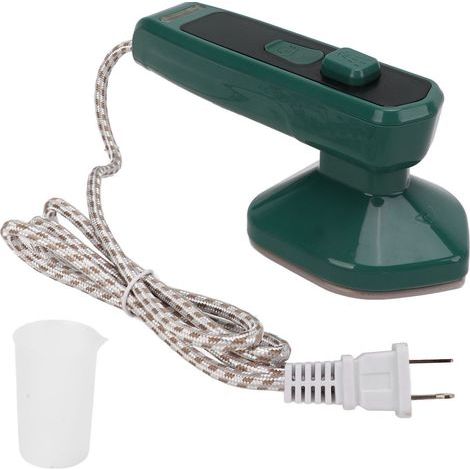 Fer à repasser portable vapeur puissante, réservoir d'eau transparent, fonction sèche et humide, prise américaine 110V, idéal pour voyages. (1/5)