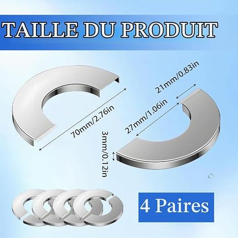 Chrome Rosettes 26 mm Stainless Steel Shower Tap (1/4)