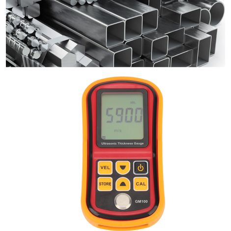 GM100 Ultraschall-Dickenmessgerät, Dickenmessgerät für Metalle, Dickenmessgerät für Stahlbleche, Dickenmessgerät mit digitaler Anzeige (1/5)
