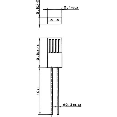 Yageo Nexensos 32208526 M422 PT1000 Capteur de température -70 à +500 °C 1000 Ω 3850 ppm/K sortie ra