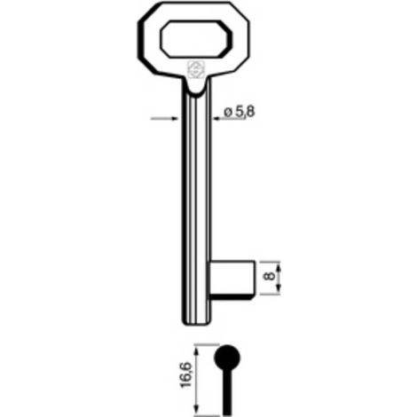 5 x SILCA 5011 CHIAVE PATENT PASSEPARTOUT MEDIA BRONZATA